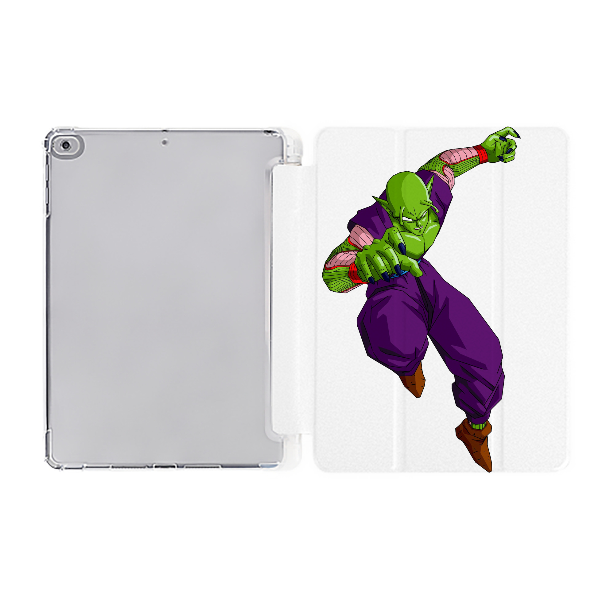 （画像用） ドラゴンボール ピッコロ DRAGON BALL Piccolo IPad ケース ペン収納付き 三つ折りスタンド PUレザー×シリコン 対応機種9.5/10.5/10.9インチ
